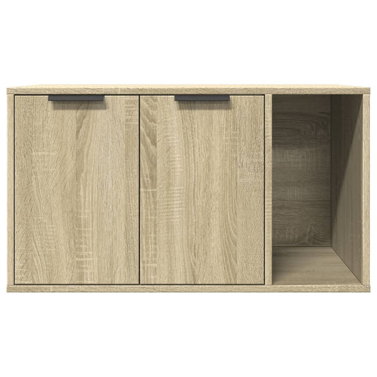 NNEVL Cat Litter Box Enclosure Sonoma Oak 80x50x45 cm Engineered Wood Durable Privacy Furniture