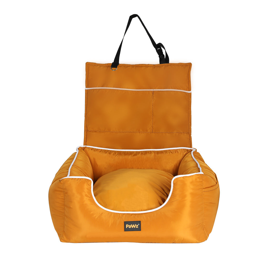 PaWz Pet Car Seat Carrier For Dogs Travel Safety Orange