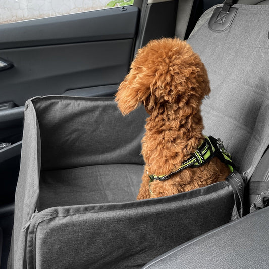Soga Grey Car Pet Sitting Bag Breathable Travel Carrier For Cats And Dogs