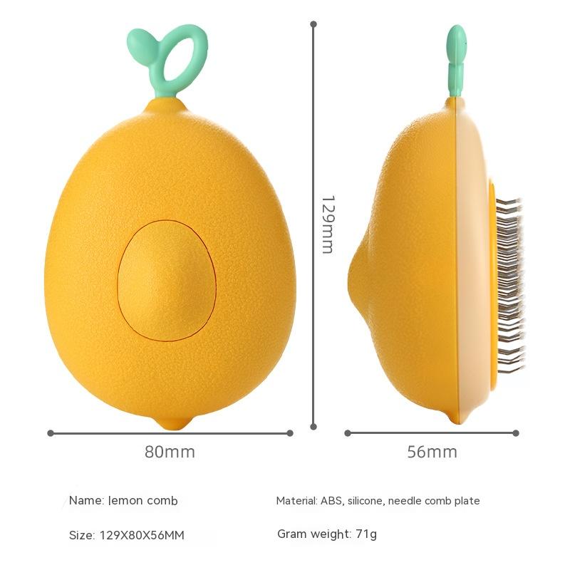 Avocado Shaped 2 In 1 Cat And Dog Grooming Tool Hair Remover Brush With Stainless Steel Needle For Fur Massage
