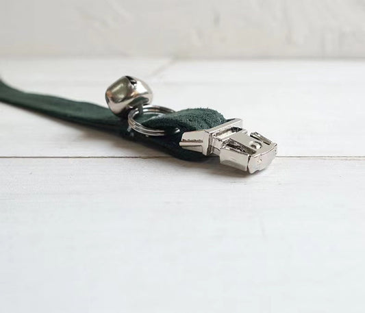Dark Forest Green Dog Collar With Rose Gold Hardware Adjustable Neoprene Comfort PAWSOME PETS Original Design