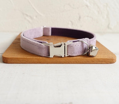 Violet Neoprene Dog Collar With Rose Gold Hardware Fully Adjustable For Comfortable Everyday Wear