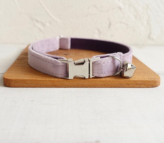 Violet Neoprene Dog Collar With Rose Gold Hardware Fully Adjustable For Comfortable Everyday Wear