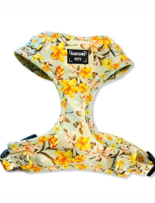 Forsythia Flower Adjustable Harness For Dogs And Cats Soft Lightweight Vest Chest Harness