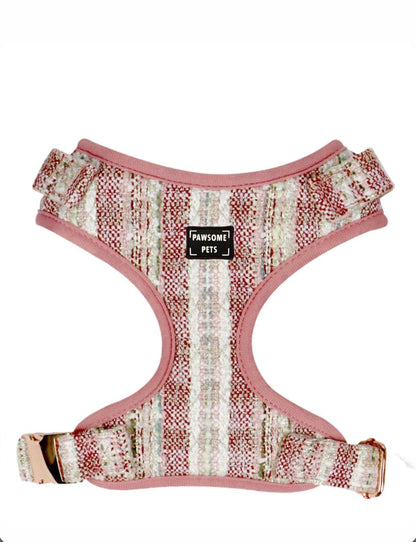 French Vermilion Adjustable Soft Lightweight Vest Style Chest Harness For Dogs And Cats