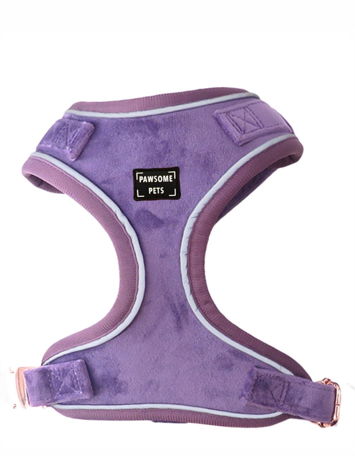 Lilac Adjustable Pet Harness For Dogs And Cats Chest Vest Harness Soft Lightweight Durable For Everyday Walks