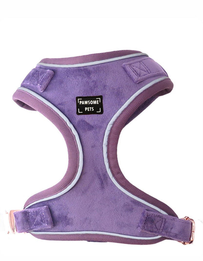 Lilac Adjustable Pet Harness For Dogs And Cats Chest Vest Harness Soft Lightweight Durable For Everyday Walks