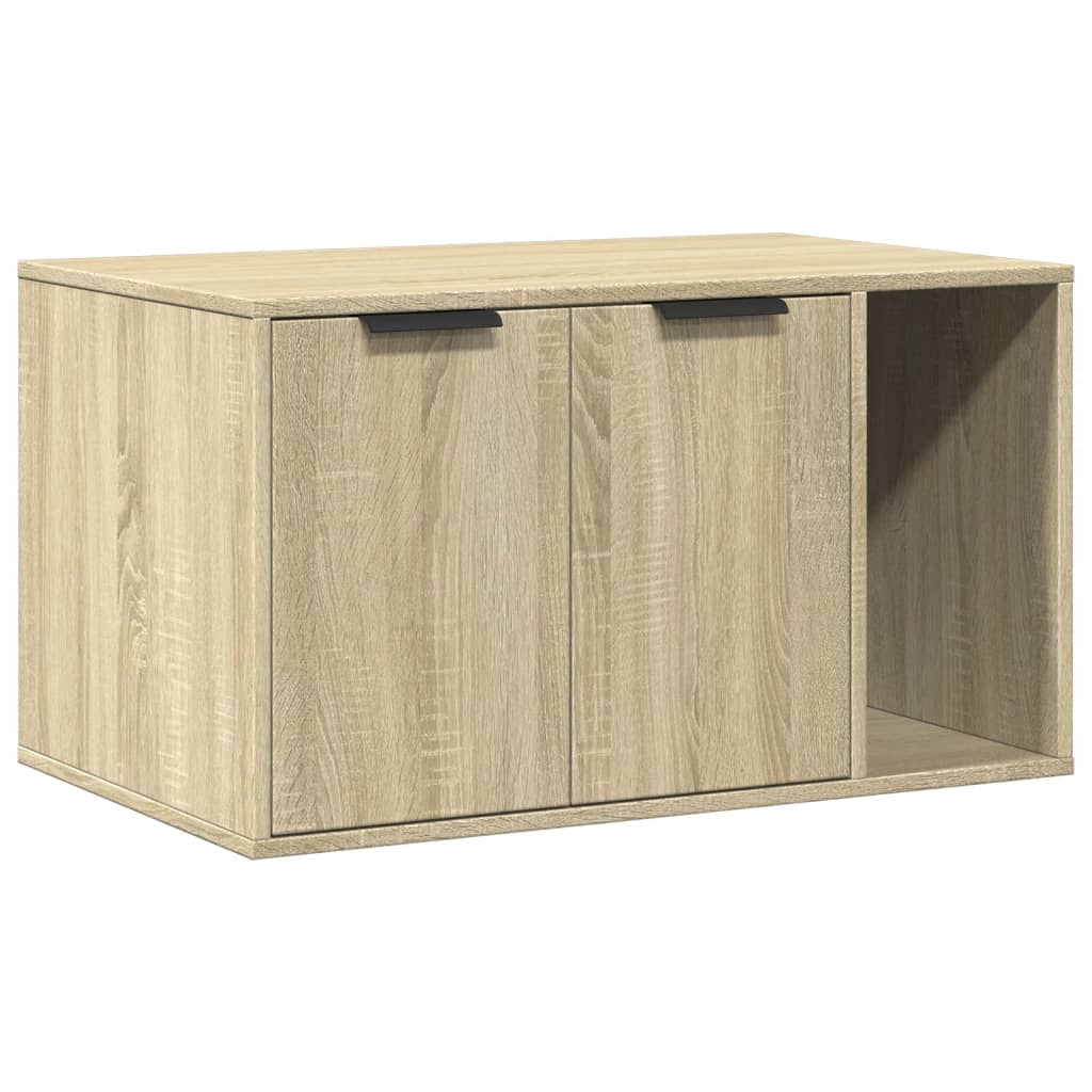 NNEVL Cat Litter Box Enclosure Sonoma Oak 80x50x45 cm Engineered Wood Durable Privacy Furniture