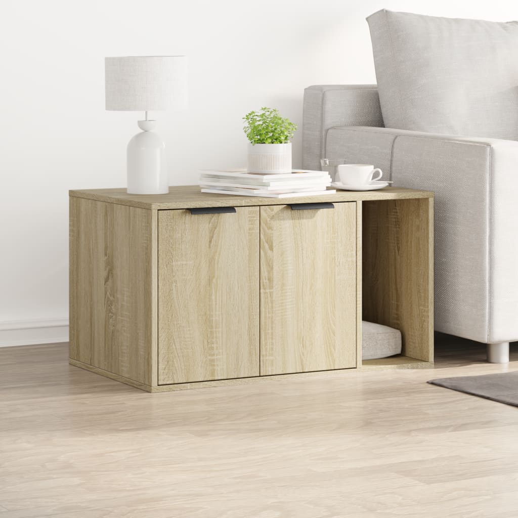 NNEVL Cat Litter Box Enclosure Sonoma Oak 80x50x45 cm Engineered Wood Durable Privacy Furniture