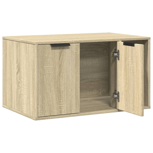 NNEVL Cat Litter Box Enclosure Sonoma Oak 80x50x45 cm Engineered Wood Durable Privacy Furniture