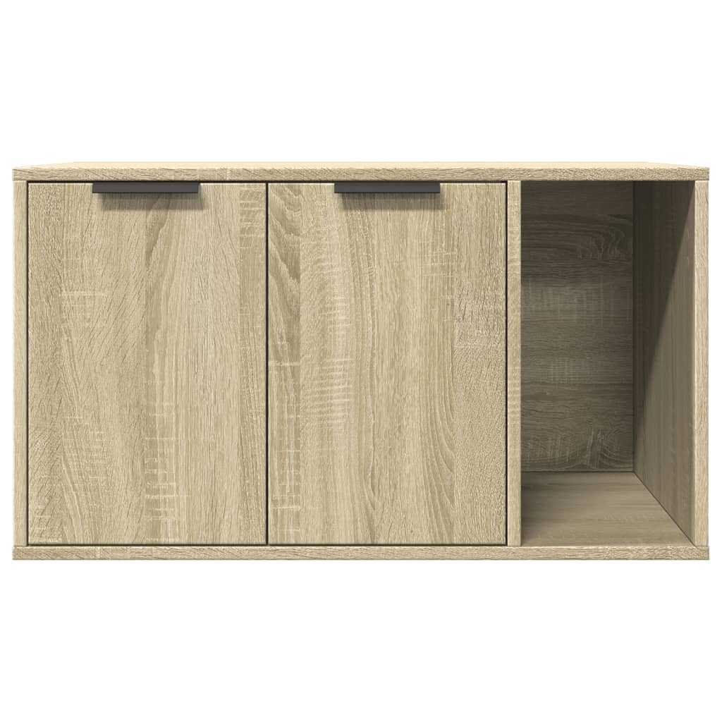 NNEVL Cat Litter Box Enclosure Sonoma Oak 80x50x45 cm Engineered Wood Durable Privacy Furniture