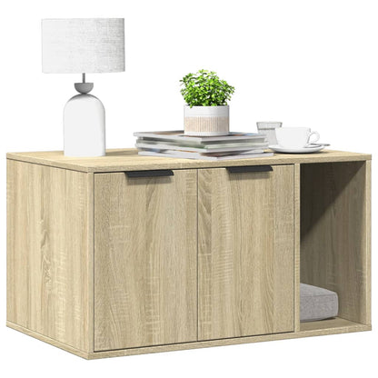 NNEVL Cat Litter Box Enclosure Sonoma Oak 80x50x45 cm Engineered Wood Durable Privacy Furniture