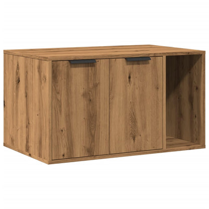 NNEVL Artisan Oak Cat Litter Box Enclosure 80x50x45 cm Engineered Wood Durable Home Furniture