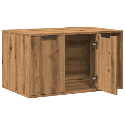 NNEVL Artisan Oak Cat Litter Box Enclosure 80x50x45 cm Engineered Wood Durable Home Furniture