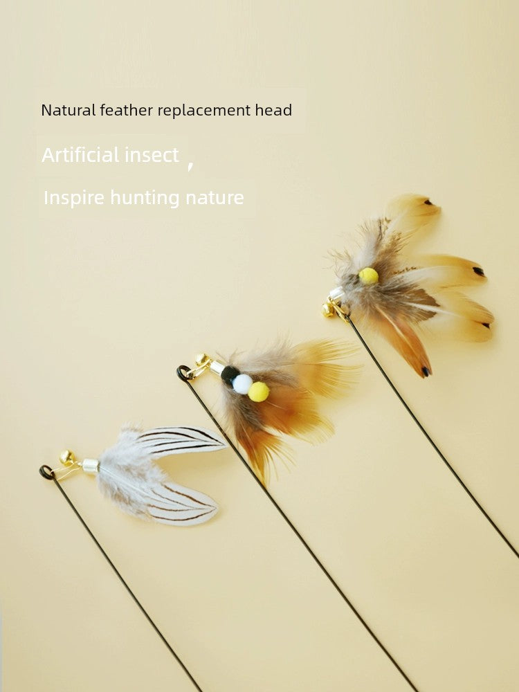CFA Feather Replacement Head Cat Teaser Toy Bite Resistant Entertainment