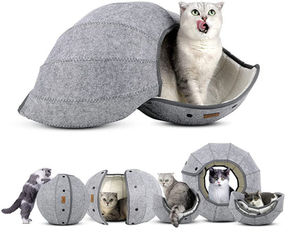 Foldable Cat Tunnel Toy For Interactive Play And Safe Hideaway Durable Design