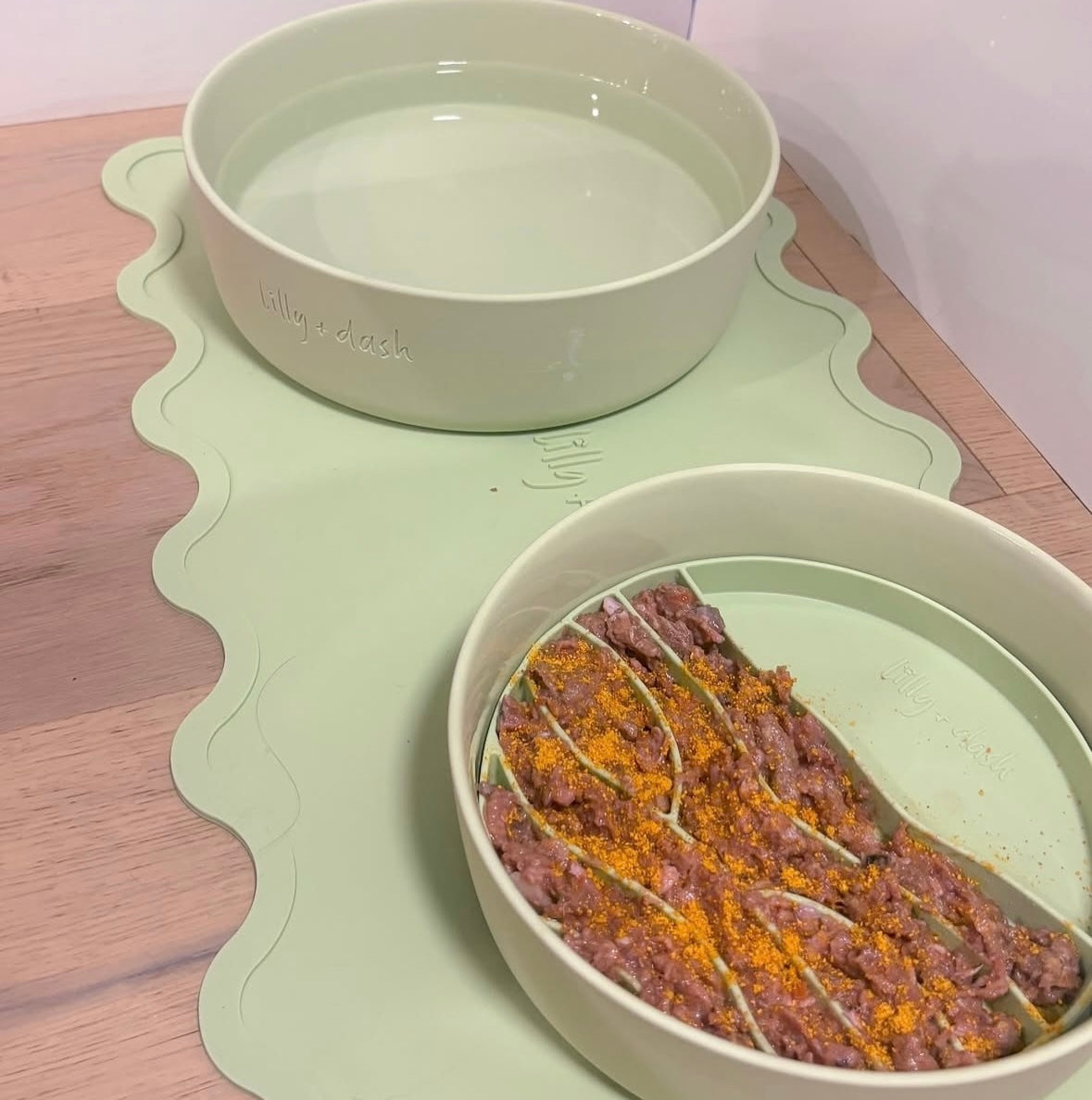 Silicone Slow Feeder Insert For Lilly Dash Bowls Lick Mat Inserts BPA Free Dishwasher Safe Microwave Safe