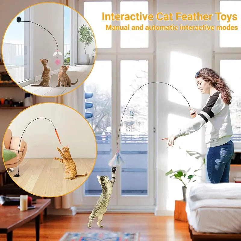 Interactive Butterfly Cat Teaser Toy Simulation For Exercise And Fun
