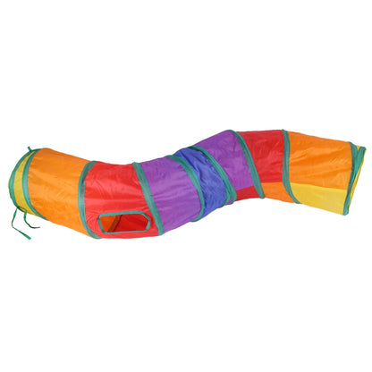 Foldable Interactive Cat Tunnel Tube With Multiple Holes For Cats And Rabbits Pet Toy