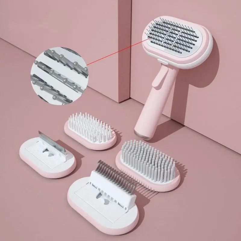 Self Cleaning Slicker Brush For Dogs And Cats Pet Grooming Tool For Fur Shedding Care And Gentle Massage