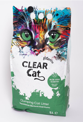 NNEDSZ ClearCat Blanco Aloe Vera Scent Cat Litter 10L Natural Bentonite Odor Control