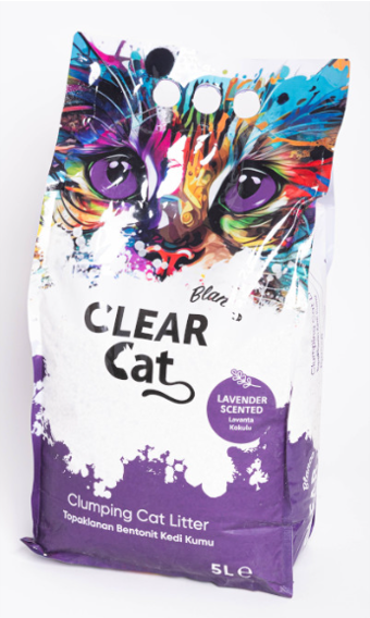 ClearCat Blanco Cat Litter Lavender Scent 5L Bentonite Clumping Formula for Freshness