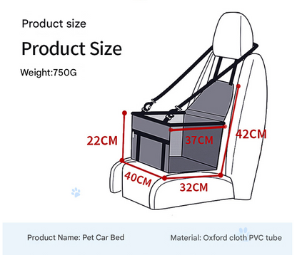 NNEDSZ Pink Portable Pet Car Seat With Safety Belt