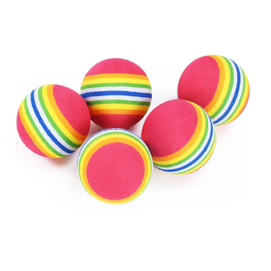 Rainbow EVA Cat and Small Dog Toy Ball Safe Durable