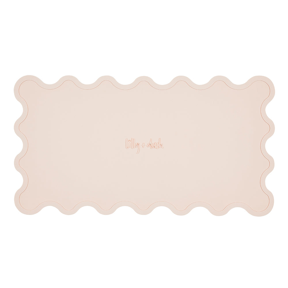 Wave Silicone Placemats 50cm By 27cm Food Grade BPA Free Wipe Clean Set Compatible With Pet Bowls