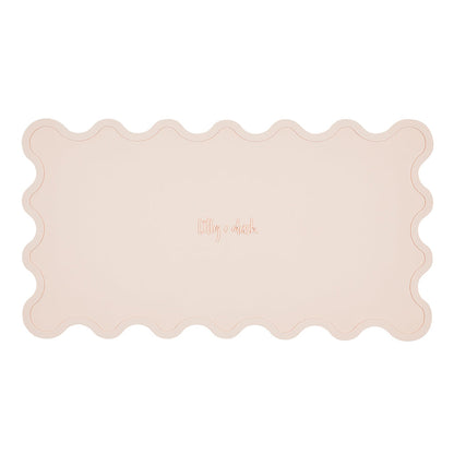 Wave Silicone Placemats 50cm By 27cm Food Grade BPA Free Wipe Clean Set Compatible With Pet Bowls