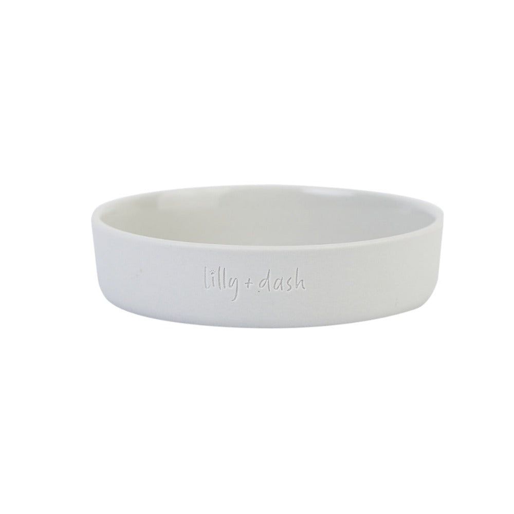 Minimalist Ceramic Cat Bowls 265 Milliliters Microwave Oven Dishwasher Safe 13 Cm Diameter Glossy Interior