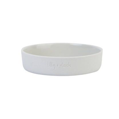 Minimalist Ceramic Cat Bowls 265 Milliliters Microwave Oven Dishwasher Safe 13 Cm Diameter Glossy Interior