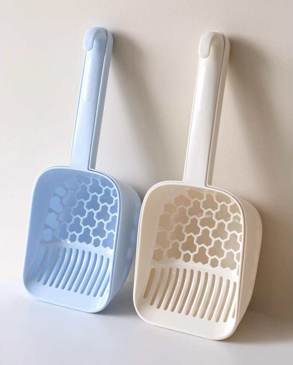 Dual Zone Cat Litter Scoop And Waste Shovel Set With Partitioned Sieve For Faster Cleaner Litter Maintenance