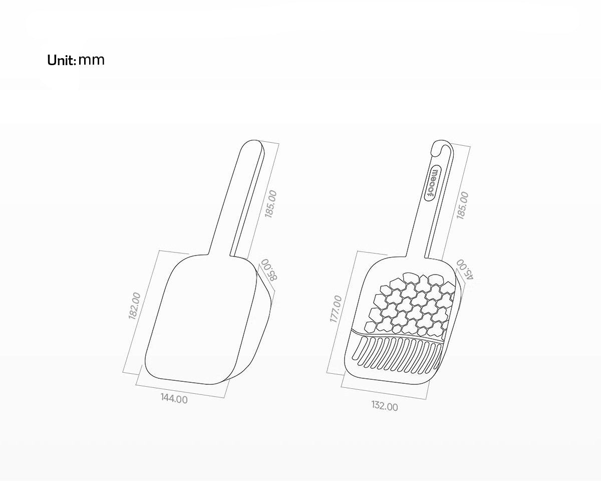 Dual Zone Cat Litter Scoop And Waste Shovel Set With Partitioned Sieve For Faster Cleaner Litter Maintenance