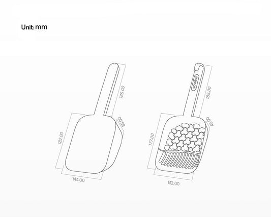 Dual Zone Cat Litter Scoop And Waste Shovel Set With Partitioned Sieve For Faster Cleaner Litter Maintenance