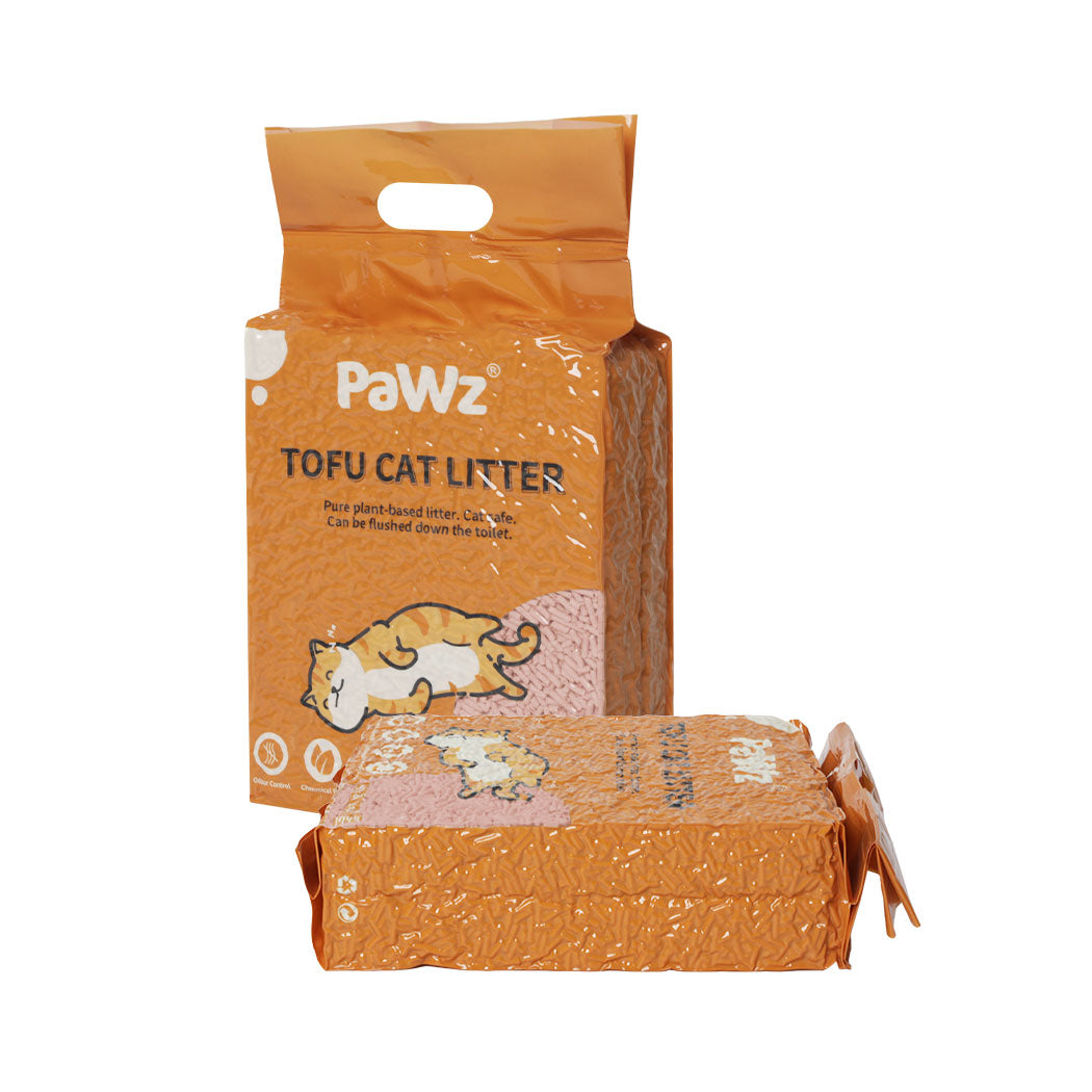 PaWz 2.5kg Tofu Cat Litter Clumping Peach-0