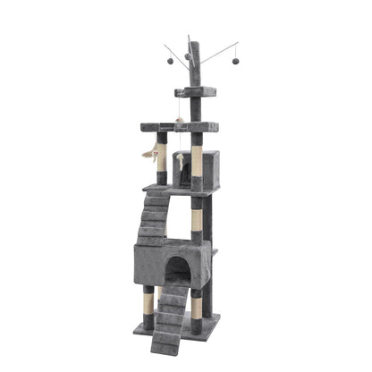 PaWz Cat Tree Scratching Post Scratcher Grey-0