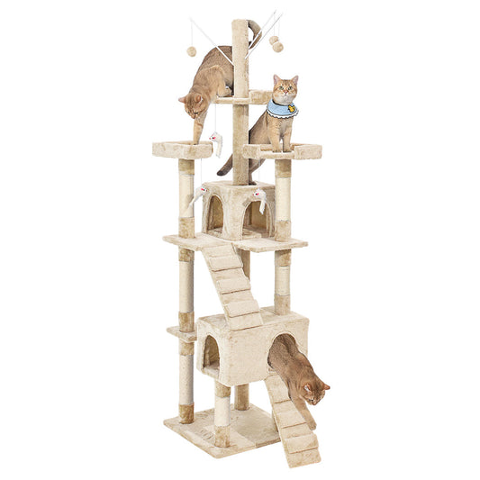 PaWz Cat Tree Scratching Post Scratcher Beige-0