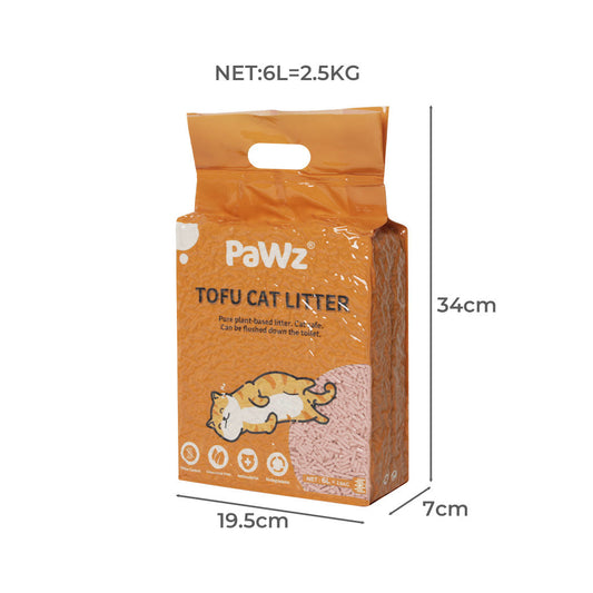 PaWz 2.5kg Tofu Cat Litter Clumping Peach-1