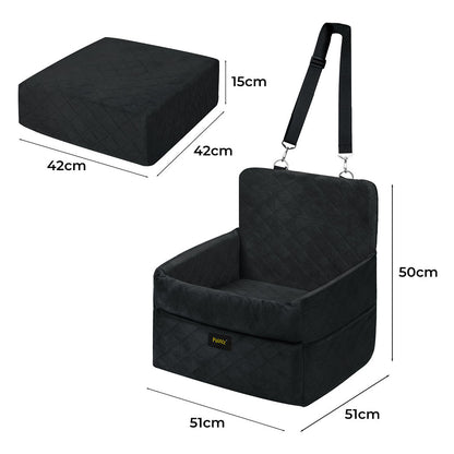 Pawz Pet Car Seat Booster Belt Portable Travel Bed For Small And Medium Dogs Crystal Velvet Comfort