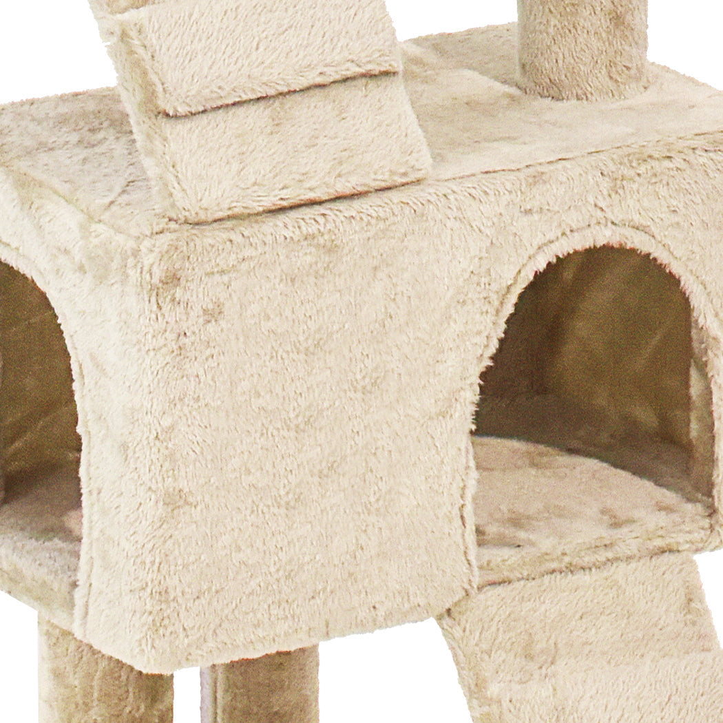 PaWz Cat Tree Scratching Post Scratcher Beige-2