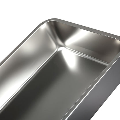 Pawz Stainless Steel Cat Litter Box Large Semi-Enclosed Easy Cleaning Pet Toilet-2