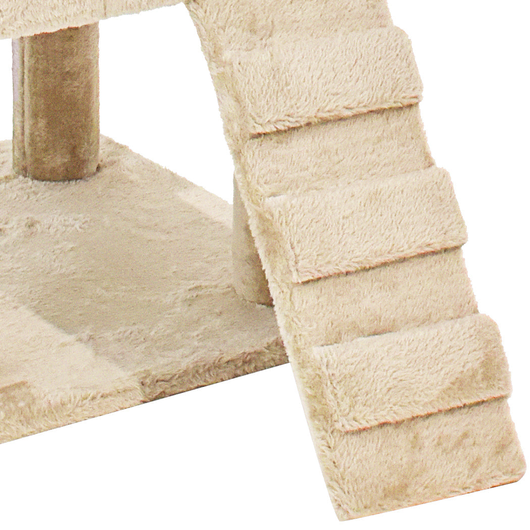 PaWz Cat Tree Scratching Post Scratcher Beige-3