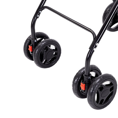 PaWz Two Tier Pet Stroller For Two Dogs Foldable Frame