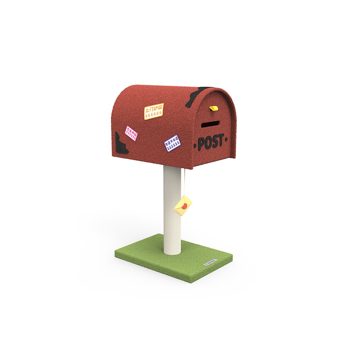 Mailbox Red Cat Tree Climbing Frame With Innovative Design For Indoor Cats And Resting Perches