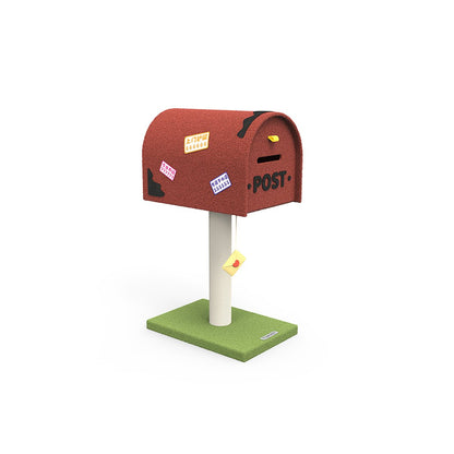 Mailbox Red Cat Tree Climbing Frame With Innovative Design For Indoor Cats And Resting Perches