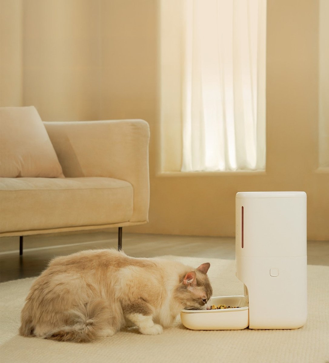 Smart Privacy Camera Automatic Pet Feeder With App Control And Dual Food Compartments 1080P Privacy Monitoring