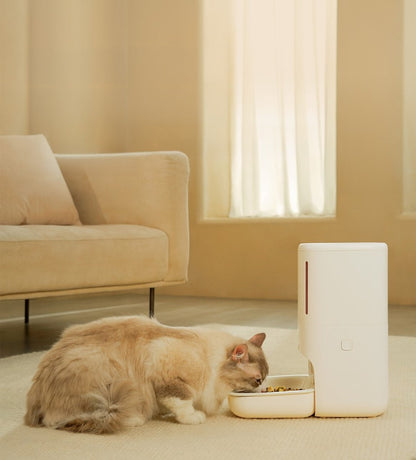 Smart Privacy Camera Automatic Pet Feeder With App Control And Dual Food Compartments 1080P Privacy Monitoring