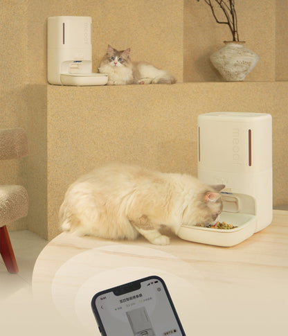 Smart Privacy Camera Automatic Pet Feeder With App Control And Dual Food Compartments 1080P Privacy Monitoring