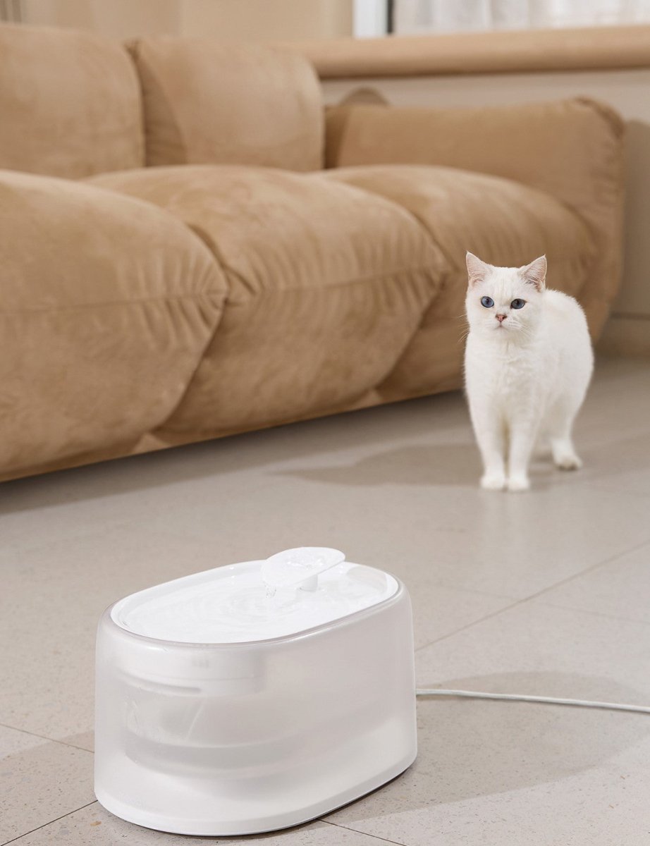 Smart UVC Sterilizing Heated Cat Water Fountain With Quiet Circulation For Fresh Hydration All Year
